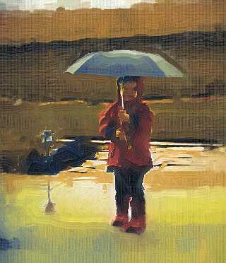 Rain child - That would be how I could be found in a rainy day. It was when the rain was falling that I loved to come out and play. Sometimes with an umbrella, sometimes without :)