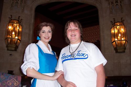My son likes princesses too - My son was delighted to get his picture taken with princesses too...LOL Mainly to rub it in to his older single brother who was unable to go on our trip.