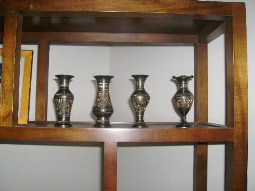 Gifts from hubby - These are the brass vases from Afghanistan.