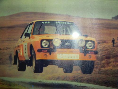 Ford Escort - Me and Ken Bills on the Hytec Cheviot Stages rally on Otterburn Northumberland