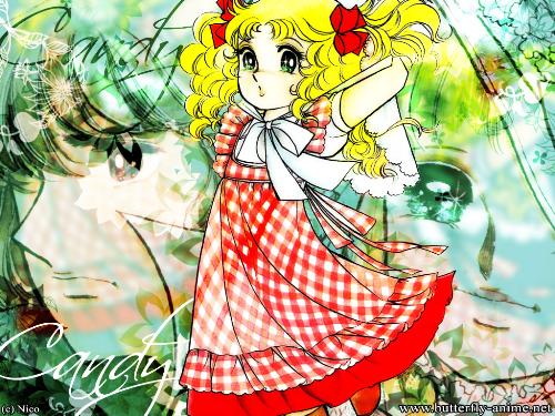candy candy - candy candy with who on the background??