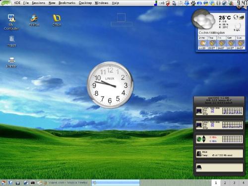 Opensuse - This is KDE desktop on opensuse 10.3.
