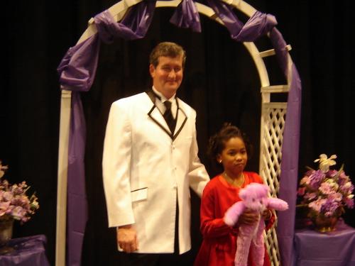 Mark and his Lavender Escort  - The Men of Distinction Fashion Show 2006