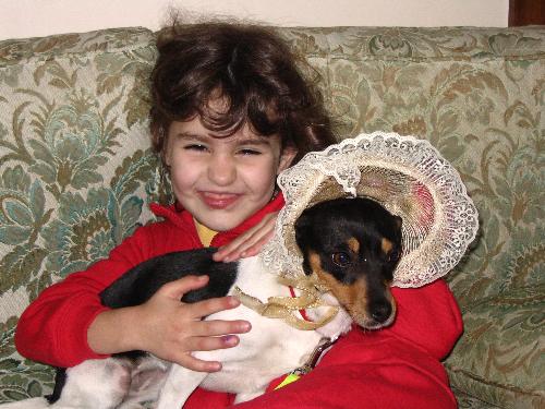 Our Dog Bella - Our Dog Bella. All dressed up. She is a mini fox terrier.