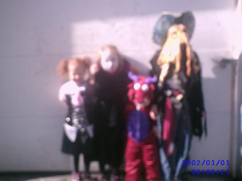 My kids in costume getting ready for the Halloween - My kids in costume getting ready for the Halloween Parade.