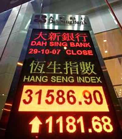 HangSang Index - HangSang index broke 30000 point.