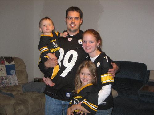 Steelers - This is my family all dressed in our Steeler clothes.