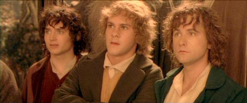 Merry, Pippin and Frodo At Council Of Elrond - image from Lord Of The Rings