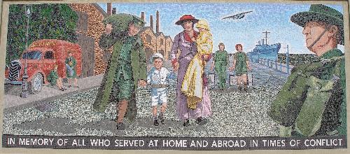Tribute to Armed Forces - Tribute to the men and women of the armed forces at the Fawkner Cemetery in Melbourne, made with millions of tiles.