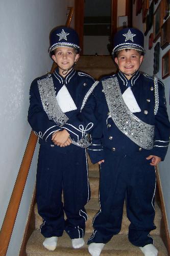 My youngest son, wearing my oldest son&#039;s band unif - My youngest son, wearing my oldest son&#039;s band uniform for Halloween.