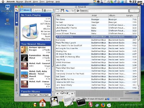 Amarok Player - This is the amarok player opened on Linux. This is one of the most powerful and most feature rich player I have ever used.