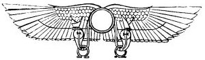 in ancient egypt - in ancient egypt the sun was considered to be winged and this pic describes exactly .