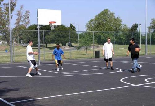 Playing basketball - Playing basketball.....a sport you like