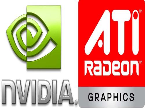 Graphics Cards - ATI Logo and nVIDIA logo.