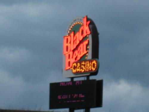 Black Bear Casino & Hotel - The sign for the casino