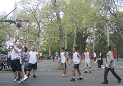Playing... - Playing...basketball with my friends