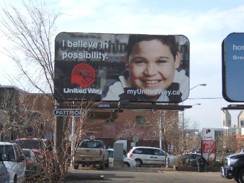 Our Grandson! - This is David! Our grandson's face was picked to be on the billboards in edmonton for The Unitedway Org. Yes we are proud of him and he is a handsome young fella!