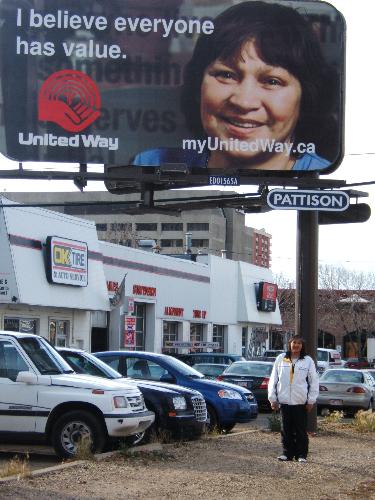 Girl On The Billboard! - This is my Patty, unitedway wanted Patsy to represent all the families in the Alberta chapter of Unitedway! Pretty Special Event!