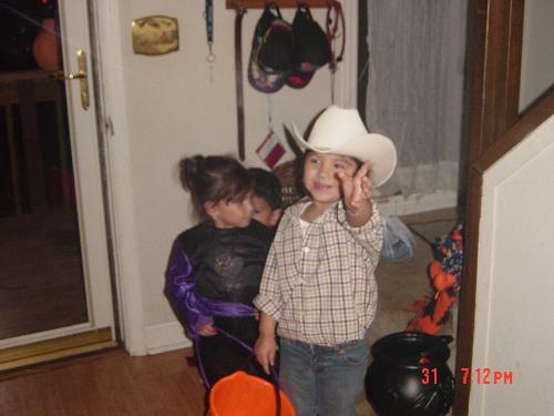 Noelia - My 3 year old dressed up as a Cowgirl this halloween.