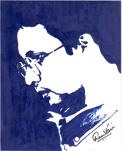 That's a self-portrait - Sitting in pensive thought, that's me a couple of years back