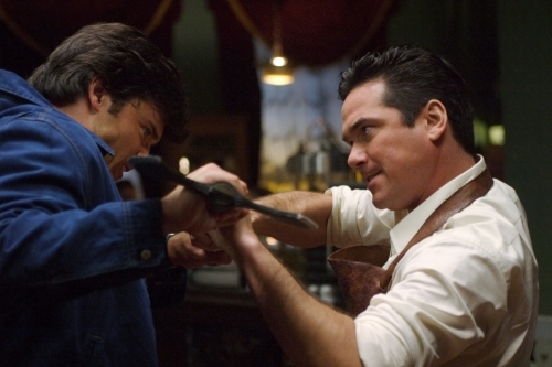 Tom Welling and Dean Cain - Two Superman duking it out on smallville season 7, cure episode...oh my...