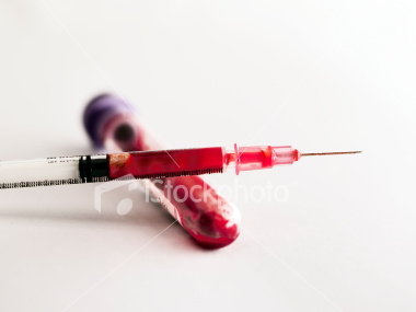 Drawing Blood - Some people are very scared of needles or even faint when they see blood.