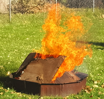 Stress relief - The fire I had Sunday Afternoon to reduce my stress level.