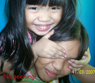 silly sisters - These are my two silly daughters, they love each other so much!
