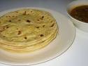 Chapathi - It's round and we can eat it with many side dishes.