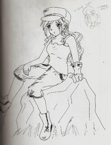 My cute anime drawing.. - It's just one of my drawings.