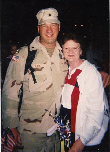 Tracy and I at the airport - The night he came back home to me.