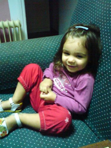 Anastasia, the Goddess - My friend's daughter is lying in my couch, looking like a doll