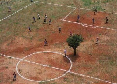 this is how we indian makes the 'GREAT PLAYERS' - here you can see the snap of a ground where there is a 'player' which cant move but can block welll.......hahahaha