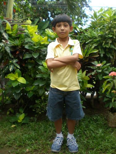 my eldest son Seth - Seth in the front yard