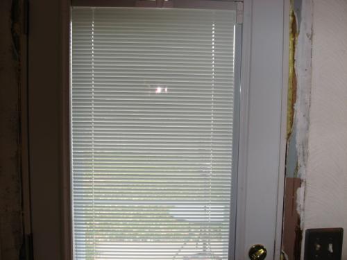 My New Back Door - Built in mini-blinds.