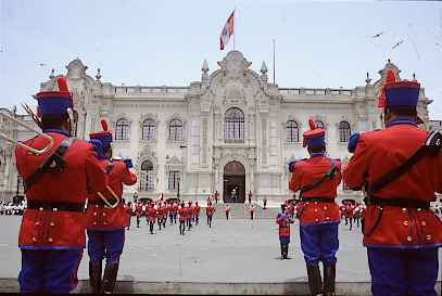 Goverment Palace in Lima, Peru - Changing of the guard in Lima, Peru