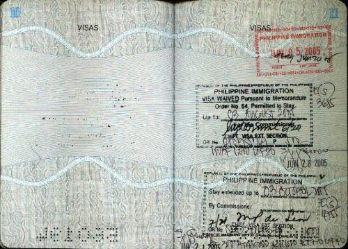 passport - entry stamp and visa stamp