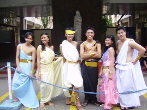Greek Fest - this photo is memorable to me it is our Greek Festival in one of my subjects (literature). me and my friends where all happy and formed strong bonds even though we are of different courses. Friends like them gives me a sense of completeness and fulfillment inside and outside myself. until now we are communicating even though we are in our own path. We will be friends until the end. We are called 'THE SURVIVORS' because all of us five (5) survive the overnight in my classmates house by knowing each other, telling stories and forming bonds without knowing its already morning :) just by typing here it tickles when i remember that place and time and situation. to all the SURVIVORS make the best of us. thanks!