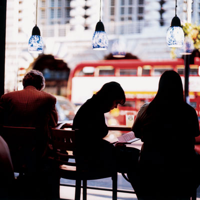 people watching - people watching from a cafe in london