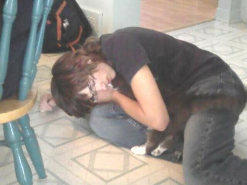 my brother - this is my brother and his cat