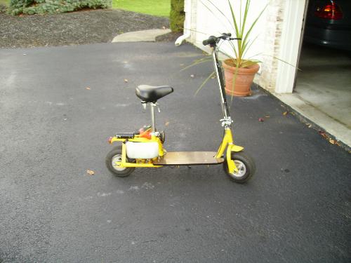 Gas Scooter 43cc - My gas scooter which is 43cc. One of my many gas scooters with a two stroke engine.