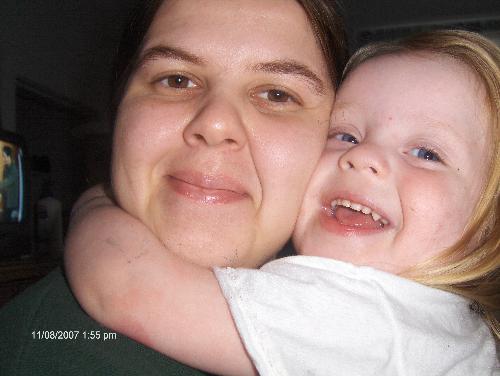 The newest one of us - This is the newest pic of me and Bella together. It was just taken a couple days ago. My daughter is 2, and trust me, there are times I wanna rip my hair out....lol.....but, its worth every minute!