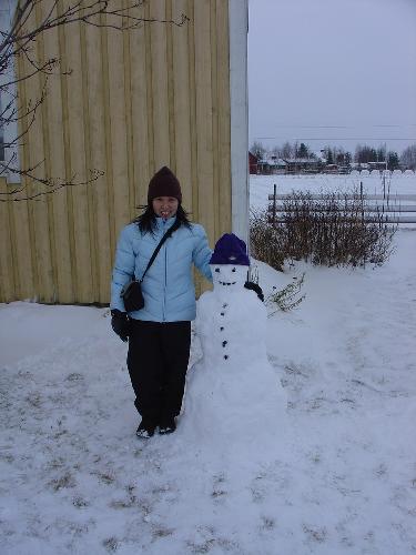My First Snowman - I'm SO HAPPY that today I could make my first snowman he he he he he...
