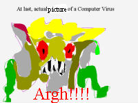 computer virus - Drawing of a computer virus