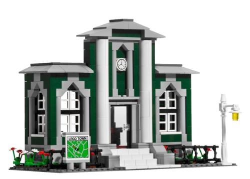 2008 lego set, town hall - This is the town hall lego that is 1 part of the lego set that i mention in my discussion