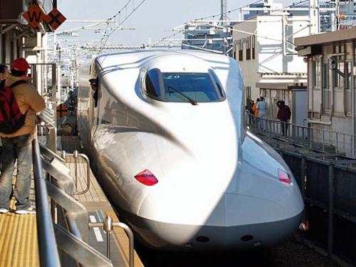 N700 - Bullet Train - The Type N700, a new bullet train jointly developed by Central Japan Railway Co. (JR Tokai) and West Japan Railway Co., made its debut Sunday on the Tokaido Shinkansen and Sanyo Shinkansen lines.