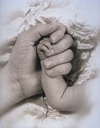 a father's touch - the closeness between a father and a child