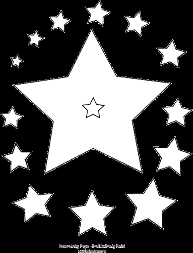 Stars in a cluster - Cluster of Stars hand drawn.
