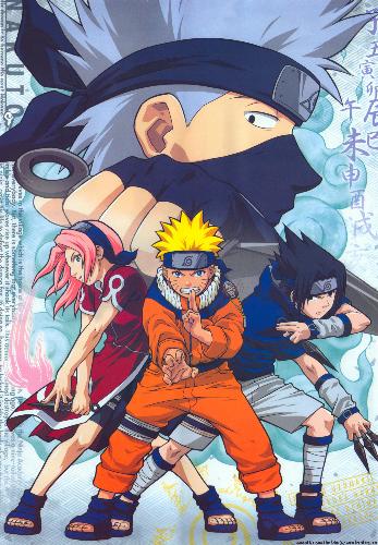 Naruto Team 7 - Team 7 (Naruto, Sasuke, Sakura and Kakashi) of the anime, Naruto