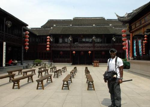 My Cousin D - This is a picture of my cousin D'marco in Shanghai, filming a movie.